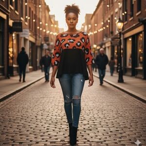 7th Roy Leopard Print Top